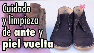 Cómo limpiar de ante piel vuelta (zapatos de gamuza nobuk) - YouTube