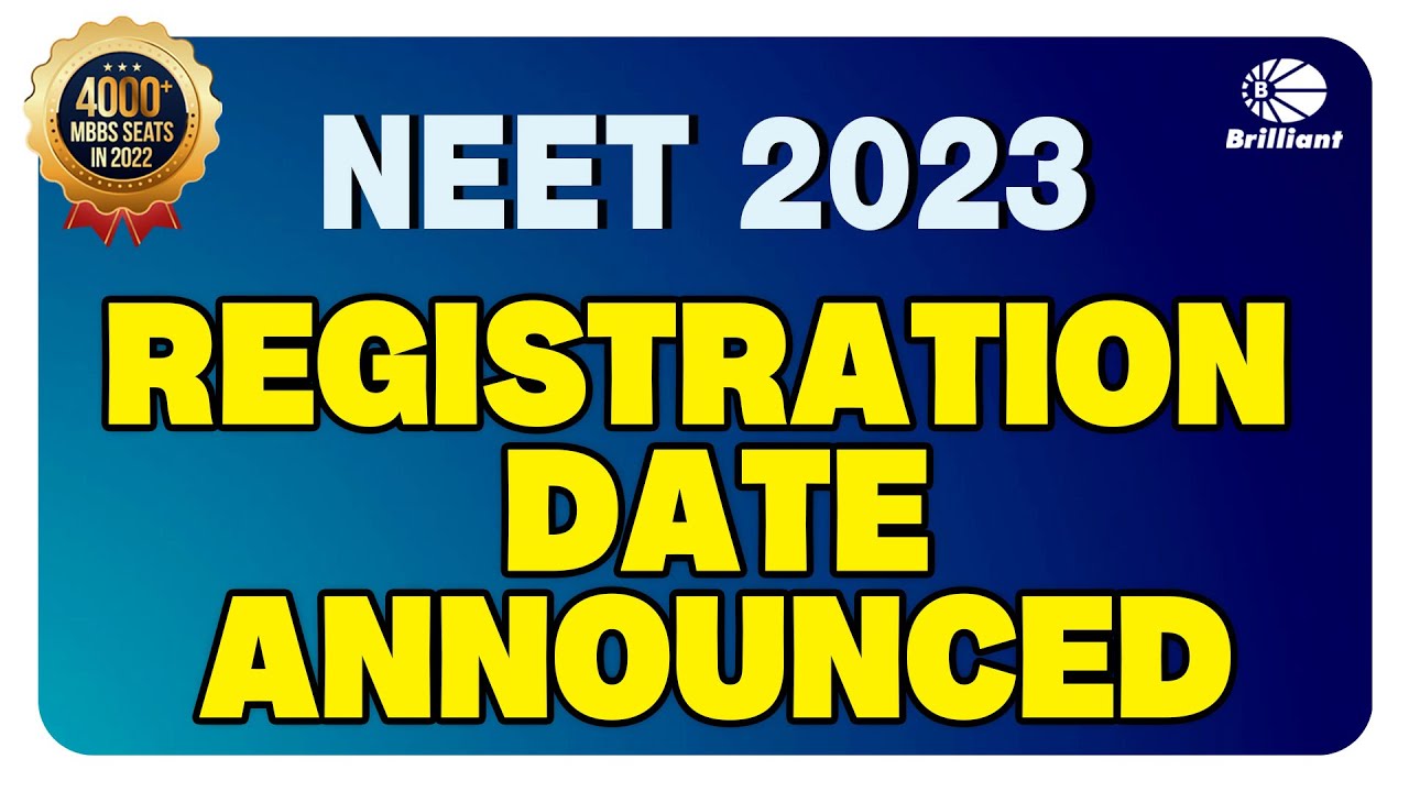 NEET 2023 Registration Date Announced YouTube