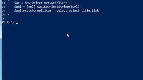 Process RSS Feed using Windows PowerShell