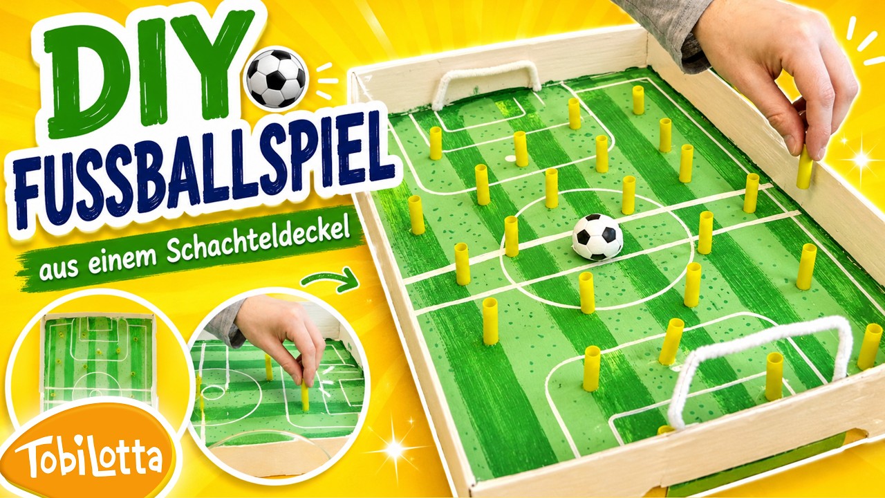 Fussball Spiel Basteln Kinder WM Bastelideen Kinderkanal bastelkanal diy kanal kinder bastelvideos