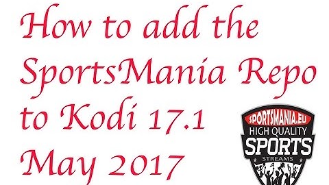 How to install the SportsMania Repo (May 2017)