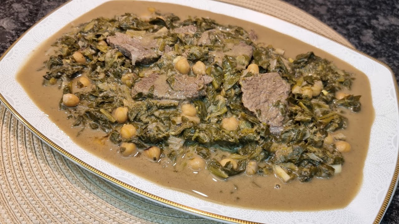 Kurdish food ،Poisonous herb (kari)  how to cook it الاكلة الكوردية  طريقة طبخ العشبة السامة (كاري)