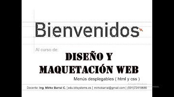 Diseño y maquetación web - Menús desplegables (Html - Css)