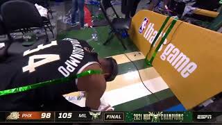 Giannis Antetokounmpo Breaks Down Crying After Winning His First Championship