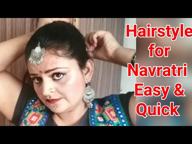 Hairstyle for Navratri ||Dandiya/Garba hairstyle||new hairstyle 2019 -  YouTube