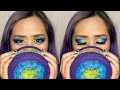 Peacock Gradient Yarn Inspired Eye Makeup using BH Cosmetics Take Me Back to Brazil