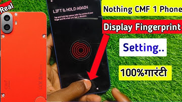 nothing cmf phone 1 me display fingerprint lock setting//how to fingerprint lock in nothing cmf 1 me