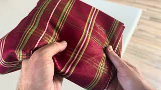 Shimmering Plaid Holiday Tablecloth Review | 60"×102" Red (Machine Washable)