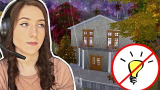 Building at NIGHT, NO LIGHTS CHALLENGE TheSims4| THIS WAS HARD!