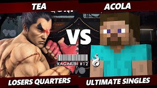 Kagaribi 12 TOP 8 - Acola (Steve) Vs. Tea (Kazuya) Smash Ultimate - SSBU