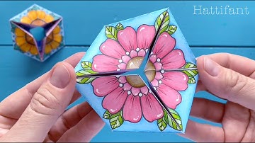 Hattifant | Flower Kaleidocycles / Flextangles to Color and Craft - 2