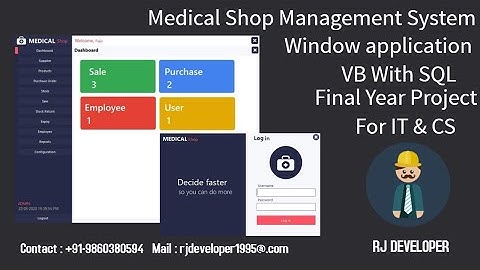 Medical Shop Management System  | Final Year Project | Window Application VB