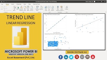 Add Trend Line to Scatter Chart in Microsoft POWER BI | Linear Regression in POWER BI | Examples
