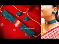 Khan choker making at home | handmade fabric jewellery | fabric necklace | khan necklace |