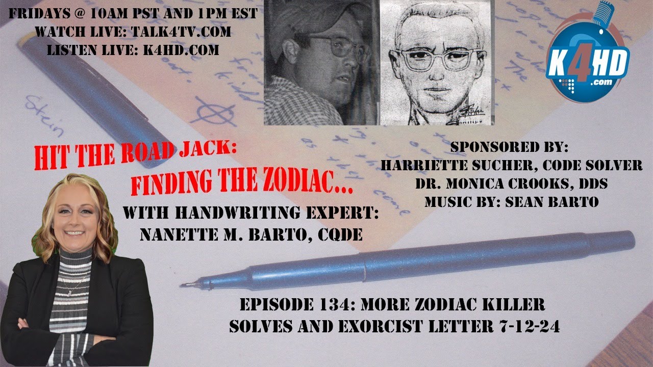 Episode 134: More Zodiac Killer Solves and Exorcist Letter 7-12-24