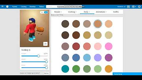 Como mudar a cor da pele do avatar do roblox no celular?