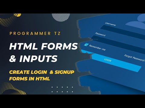 #14.HTML Forms, Input Types explained - Programmertz - YouTube