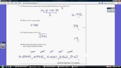15) Edexcel IGCSE Maths Foundation Paper 1F - 8 January 2018