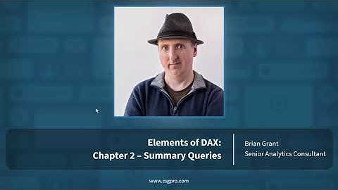 Elements of DAX 02-00: Summary Query Chapter Introduction