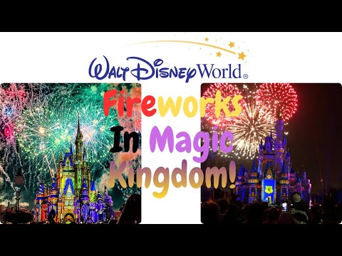 ألعاب نارية ضخمة في عالم ديزني ومملكة السحر