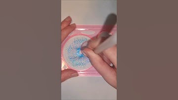 Satisfying ASMR multi gear concentric spirograph with glowing gel pens #asmr #art #spirograph