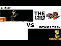 Champ luigi vs bowser tiranaka bowserartz yoshi  the smash online super smash flash 2