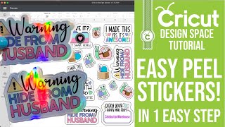 Easy peel Stickers  Easy Peel Sticker Cricut  cricut sticker  cricut sticker tutorial