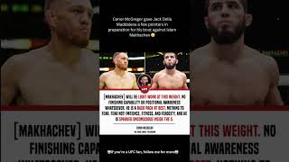 Conor McGregor gave Jack Della Maddalena a few pointers in preparation for his bout against Islam 🙄