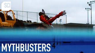 Can One Survive the Third Story Jump from the Show Burn Notice? | MythBusters | Science Channel