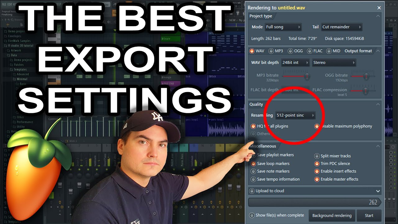 BEST Export Settings! Get The Best Audio Quality From FL Studio 20 - YouTube