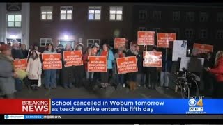 School canceled in Woburn as teachers strike enters 5th day