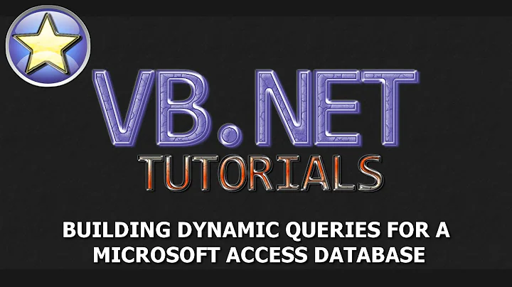 VB.NET Tutorial - Dynamic Queries With An Access Database