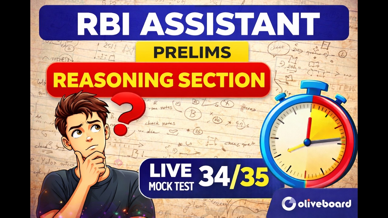 RBI ASSISTANT LIVE MOCK REASONING SECTION 34/35