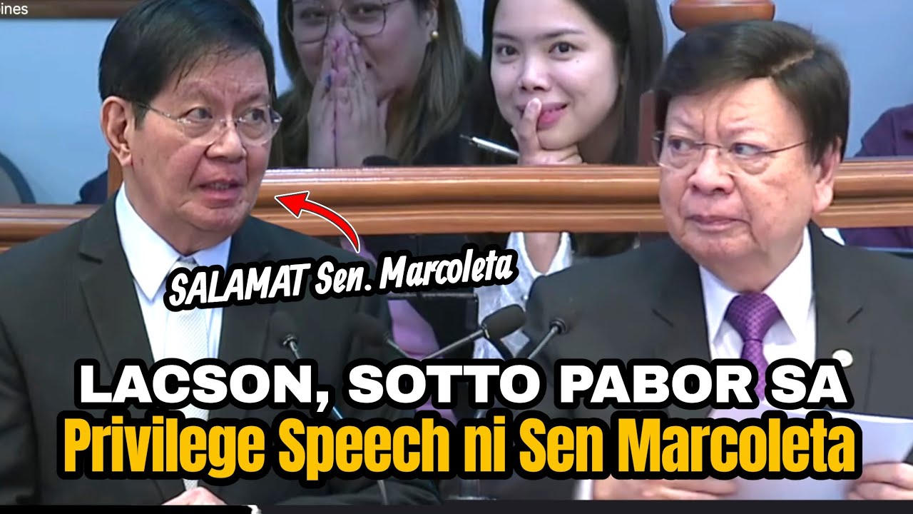 Речь Марколеты о привилегиях удивила сенаторов | Лаксон и Сотто согласны с Марколетой