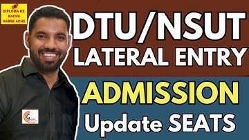 DTU/NSUT LATERAL ENTRY BTECH AFTER DIPLOMA 2025 I LATERAL ENTRY GCC CRASH COURSE DETAILS I SYLLABUS