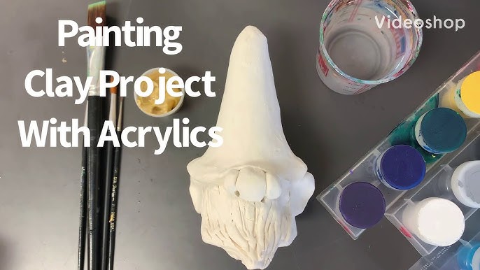 Painting Air Dry Clay with Acrylic Paint 