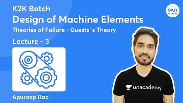 Design of Machine Elements | L:3 | Theories of Failure - Guests`s Theory  |  Apuroop Rao | GATE 2022