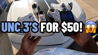 Buying 3 pairs for Jordan’s for a steal 😮‍💨 (Unc 3s for $50 )