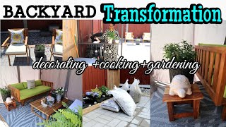 Extreme BACKYARD TRANSFORMATION P.2 | SMALL PATIO IDEAS | 2023 DIY BUDGET BACKYARD MAKEOVER