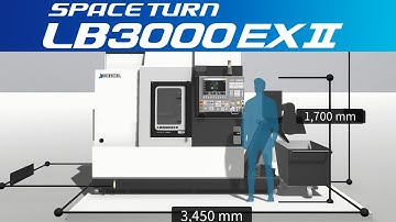 3D Machine View/Turning Center SPACE TURN LB3000 EX Ⅱ【OKUMA CORPORATION JAPAN】
