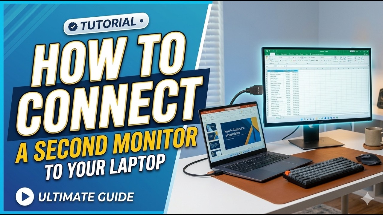 How to connect a Second Monitor to Your Laptop - YouTube