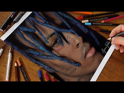 絵 xxxtentacion XXXTentacion - Neon Art - Blue Shaker Print – BLUE SHAKER