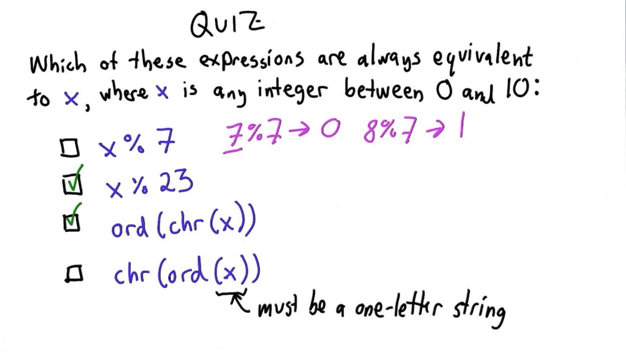 Equivalent Expressions Solution - Intro to Computer Science - YouTube