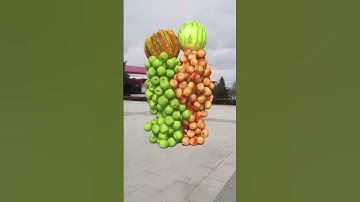 Create vegetable and fruit character🍅🍏🌰 thật can walking bumps...