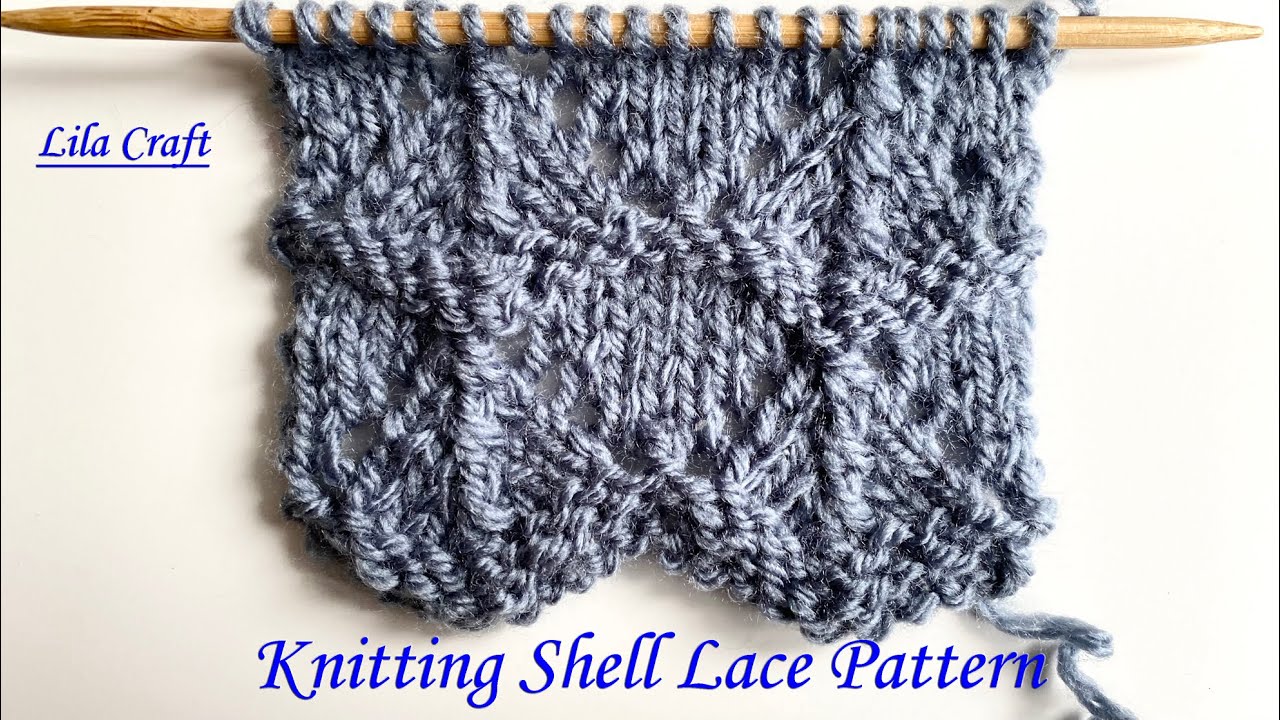 #108 Knitting Shell Lace Pattern - Đan Hoa Văn Vỏ Sò | Các Mẫu Đan Len ...