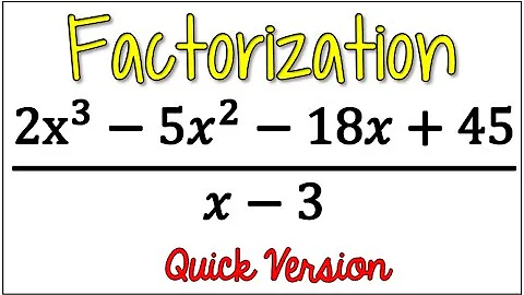 *Quick* Using Factorization to Divide a Polynomial by a Binomial