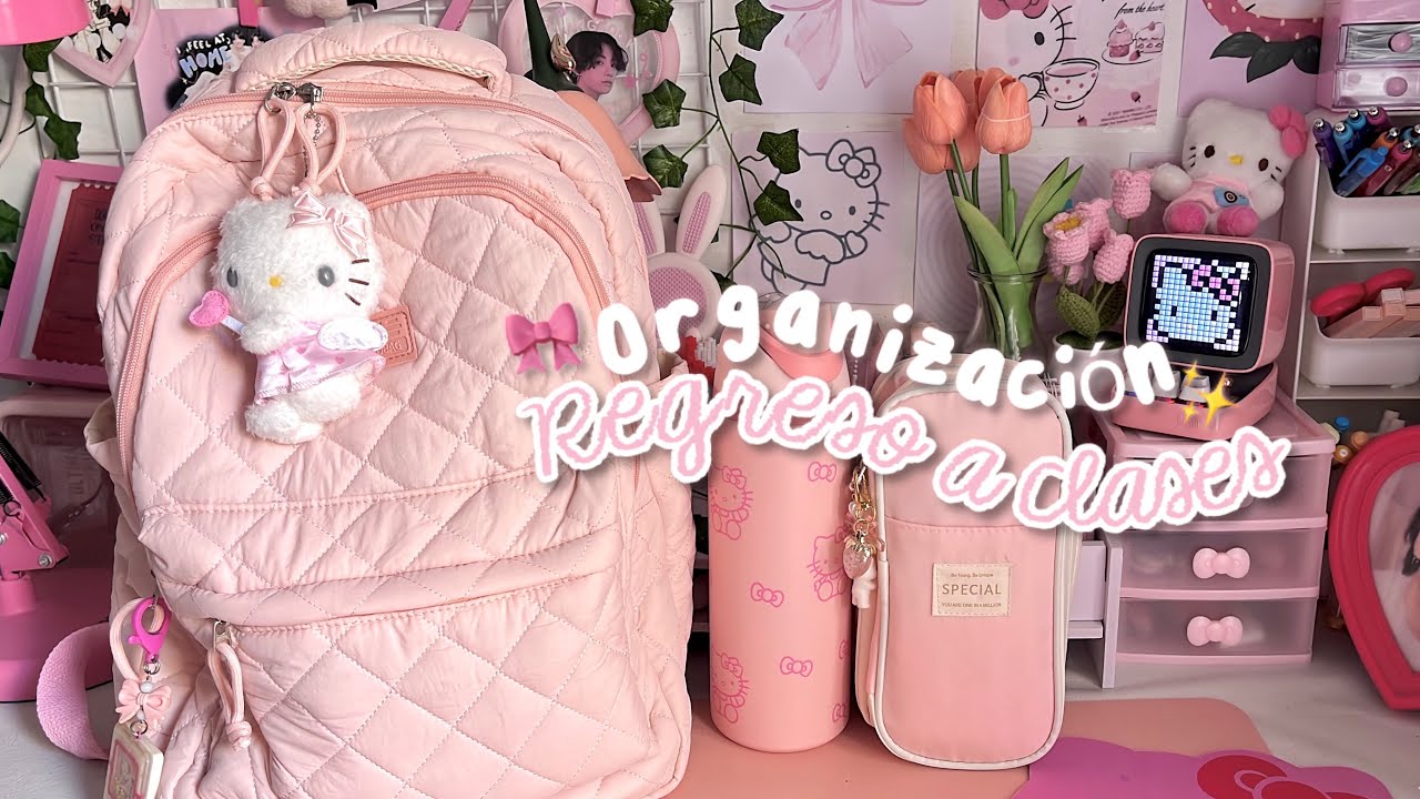 🎀Organización para el regreso a clases 2025🌷| Carpeta, portadas, lapicera y mochila🤍✨