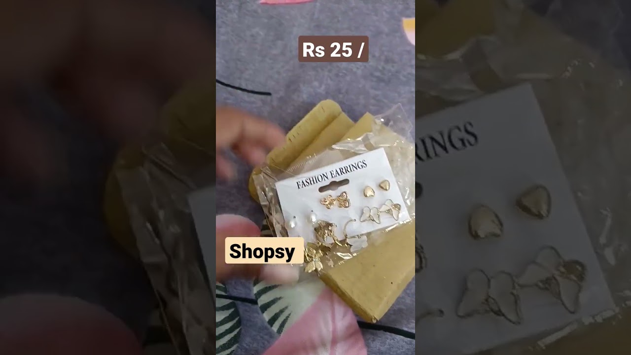 Shopsy rs 25 loot unboxing !! shopsy jwellery haul earrings 