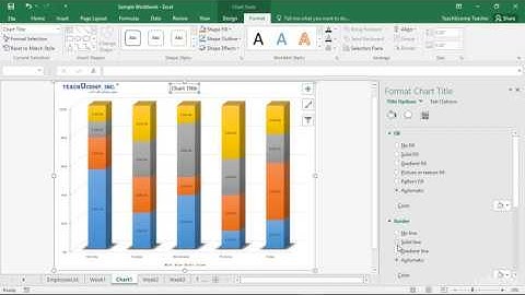 Formatting a Chart Title in Excel