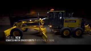 Komatsu GD675-7 Motor Grader Walkaround